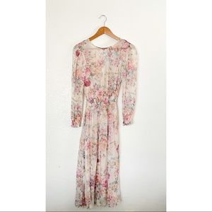 ZARA FLOWERY SHEER DRESS W/SLIP